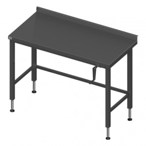 In hoogte verstelbare RVS tafel 1100x700x800-1000 mm.