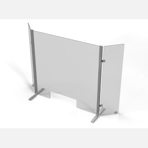 Acrylaat bureau/tafel model protectie scherm. Scharnierbare zijkant