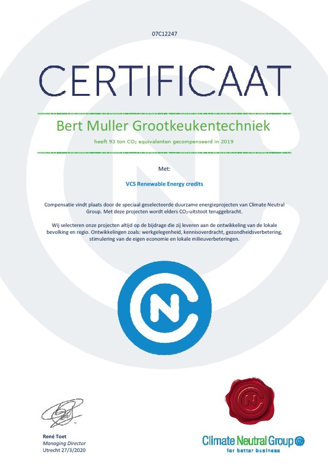 Certificate Climate Neutral Group Bert Muller Grootkeukentechniek 2019 27032020.jpg