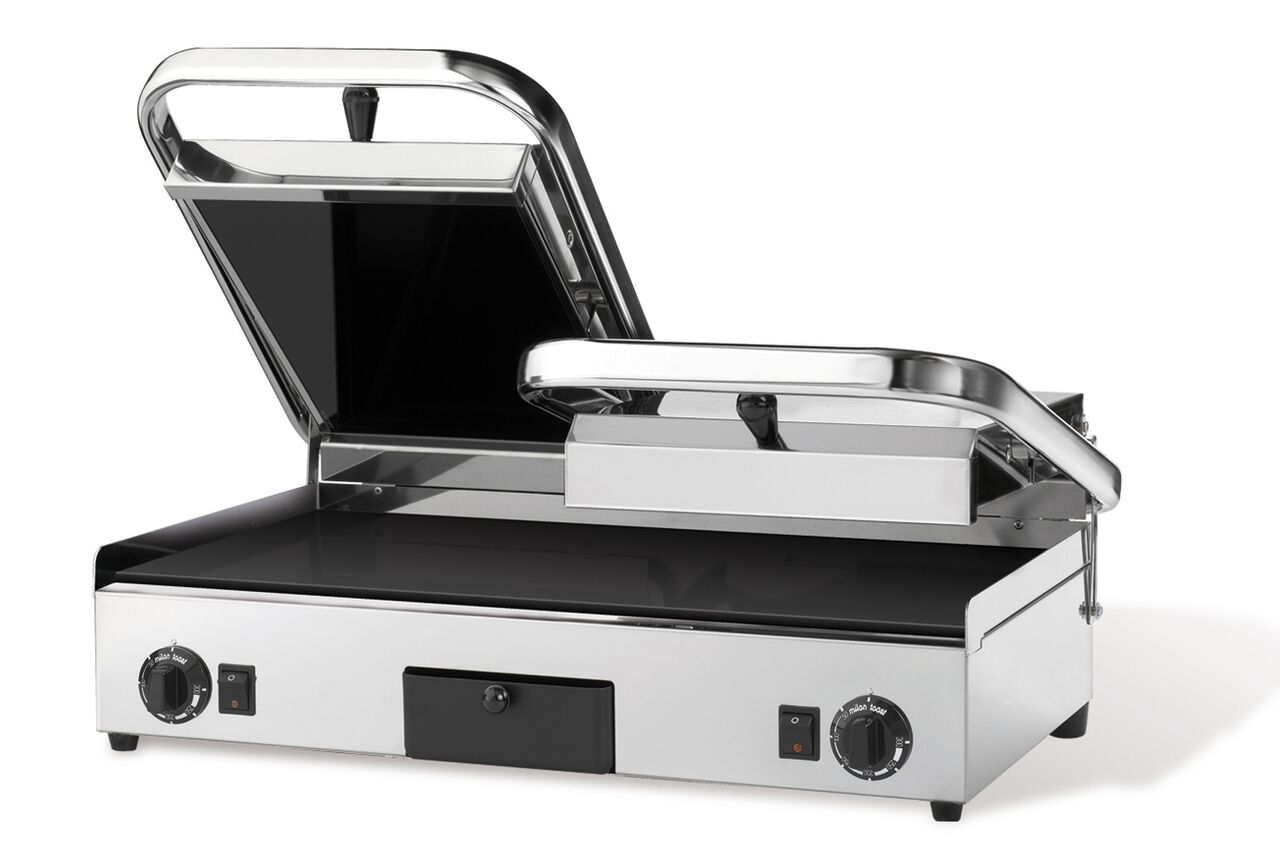 Milan Toast Contactgrill glas keramisch DUBBEL GERIBD+GERIBD/GERIBD